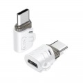 Perėjimas USB C → USB micro (K-L) baltas (white) XO NB256G